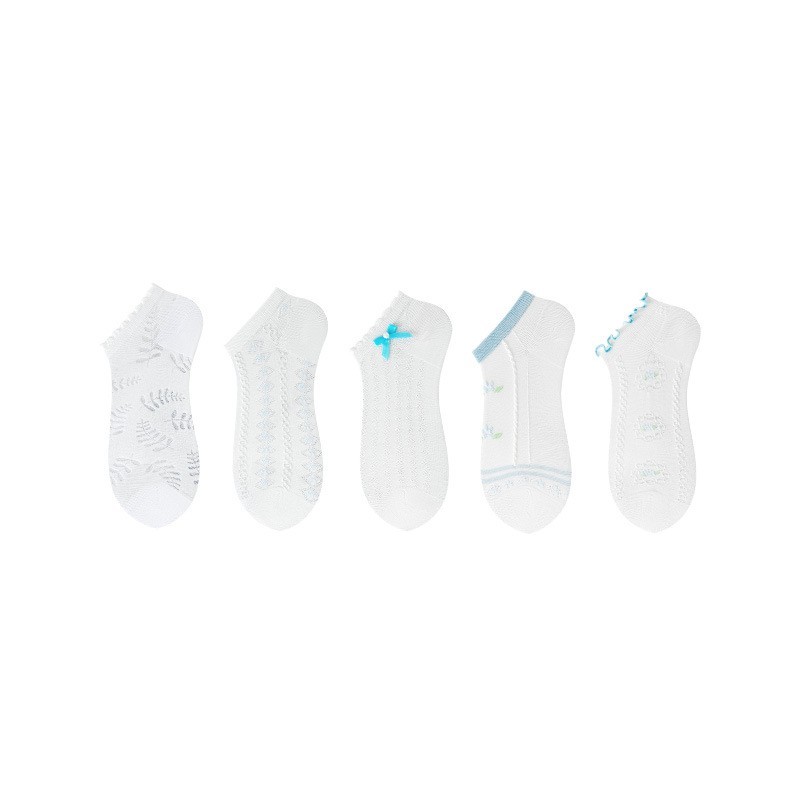 Wholesale Custom Cotton Flower Ankle Socks Low Cut Socks (5).jpg